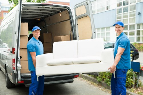 Packed moving boxes ready for a St Johns Wood home move