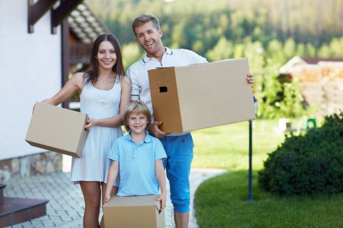 Local moving team handling furniture in St Johns Wood